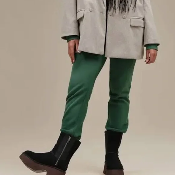 UGG Women's new heights Black Suede Heeled Boots - Picture 5 of 9